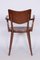 Art Deco Beech Chair with Armrests attributed to R. Hofman for Ton, Former Czechoslovakia, 1940s 4