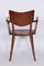 Art Deco Beech Chair with Armrests attributed to R. Hofman for Ton, Former Czechoslovakia, 1940s, Image 4