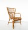 Mesa y sillas Mid-Century modernas de ratán, Italia, años 70. Juego de 5, Imagen 6