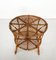 Mid-Century Modern Rattan Table and Chairs, Italy, 1970s, Set of 5 3