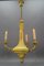 French Louis XVI Style Bronze 3-Light Chandelier, Early 20th Century 4