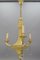 French Louis XVI Style Bronze 3-Light Chandelier, Early 20th Century 14