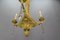 French Louis XVI Style Bronze 3-Light Chandelier, Early 20th Century 9