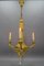 French Louis XVI Style Bronze 3-Light Chandelier, Early 20th Century 3