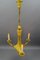 French Louis XVI Style Bronze 3-Light Chandelier, Early 20th Century 7