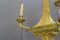 Lámpara de araña francesa estilo Luis XVI de bronce con tres luces, de principios del siglo XX, Imagen 11