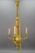 French Louis XVI Style Bronze 3-Light Chandelier, Early 20th Century 19