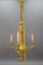 French Louis XVI Style Bronze 3-Light Chandelier, Early 20th Century, Image 19