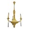 French Louis XVI Style Bronze 3-Light Chandelier, Early 20th Century 1