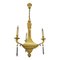 French Louis XVI Style Bronze 3-Light Chandelier, Early 20th Century, Image 1