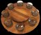 Vintage Danish Lazy Susan in Wood, Set of 9 2