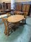 Dining Table & Chairs in Rattan and Oak Veneer, 1980s, Set of 5 3