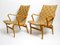 Mid-Century Armchairs Model Eva by Bruno Mathsson for Birke and Hanflecht, Sweden, 1950s, Set of 2 1