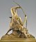 Charles Breton, Art Deco Sculpture of Diana with Bow and Fawn, 1930, Bronze 4
