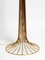 Large Metal Wire Floor Lamp with Wild Silk Shade Anodized in Gold, 1960s, Image 14