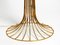 Large Metal Wire Floor Lamp with Wild Silk Shade Anodized in Gold, 1960s, Image 13
