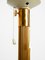 Lámpara de pie grande de alambre de metal con pantalla de seda salvaje anodizada en oro, años 60, Imagen 9