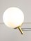 Mid-Century Italian Brass and Opaline Chandelier, Image 12