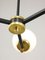 Mid-Century Italian Brass and Opaline Chandelier, Image 6