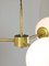 Mid-Century Italian Brass and Opaline Chandelier 7