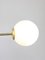 Mid-Century Italian Brass and Opaline Chandelier, Image 9