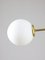 Lustre Mid-Century en Laiton et Opaline, Italie 5