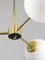 Mid-Century Italian Brass and Opaline Chandelier 6