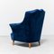 Ico & Luisa Parisi zugeschriebener Vintage Blue Velvet, 1950er, 2er Set 4