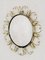 Round Mirror on Brass Frame with Scrolls, 1950s 1