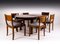 Art Deco Dining Chairs & Large Dining Table Model 569 in the Style of Hans Hartl from Veb Deutsche Werkstätten Hellerau, 1920s, Set of 7 1