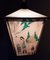 Mid-Century German Ceiling Lamp Childrens Room Lamp with Vinyl-Covered Umbrella with Fairy Tale Scenes, 1950s 4