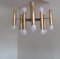 Vintage 15-Flame German Chandelier with Brass Frame from Doria, 1970s 3