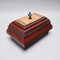 Caja de costura ntarsia vintage de madera, década de 1900, Imagen 2