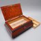 Caja de costura ntarsia vintage de madera, década de 1900, Imagen 11