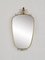 Freeform Mirror with Beige on Brass Frame, 1950s, Image 1