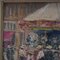 Louis Van der Pol, Street Scene with Carousel in Paris, Oil on Wood, Framed 5