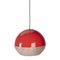 Space Age Pendant Lamp in Red Plastic 1