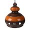 Lámpara colgante de cerámica naranja y marrón, Imagen 2
