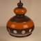 Lámpara colgante de cerámica naranja y marrón, Imagen 6