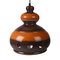 Lámpara colgante de cerámica naranja y marrón, Imagen 1