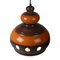 Orange and Brown Ceramic Pendant Lamp, Image 3
