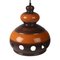 Lámpara colgante de cerámica naranja y marrón, Imagen 4