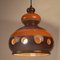 Orange and Brown Ceramic Pendant Lamp, Image 7