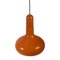 Industry Pendant Lamp in Orange Metal for Staff Light, 1970s 5