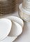 White and Golden Porcelain Dishes, Irabia, Spain, 1960s, Set of 65, Image 10