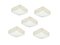 Ivory Plastic Cnosso Wall Lights by A. Mangiarotti for Artemide, 1969, Set of 5 1