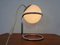 Lampe de Bureau Boule en Verre Opalin, Italie, 1960s 11