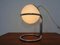 Lampe de Bureau Boule en Verre Opalin, Italie, 1960s 2