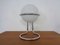 Lámpara de mesa esférica de vidrio opalino, Italia, años 60, Imagen 3