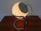 Lampe de Bureau Boule en Verre Opalin, Italie, 1960s 8